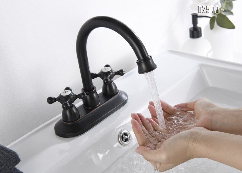 North American Amazon Brass faucet double handle cold and hot basin faucet ORB American 4 inch faucet