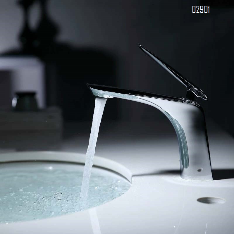 all brass Modern Bathroom faucet wash basin tap cold and hot water mixing tap Chrome Finished