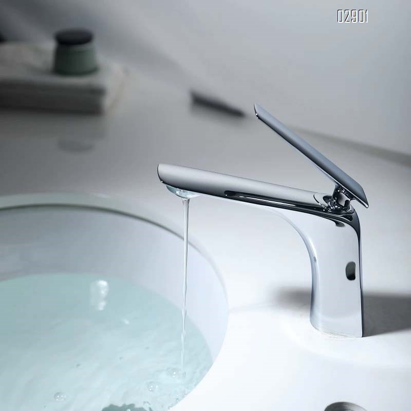 all brass Modern Bathroom faucet wash basin tap cold and hot water mixing tap Chrome Finished