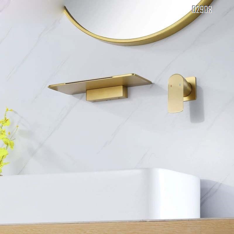 Antique European style all brass swivel Separate basin faucet cross handle cold and hot water wash basin faucet