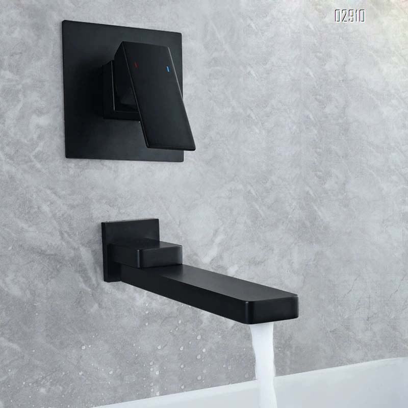 Wall-mounted faucet made of solid brass with vintage style recessed and swing-arm design with folding feature for cold and hot water