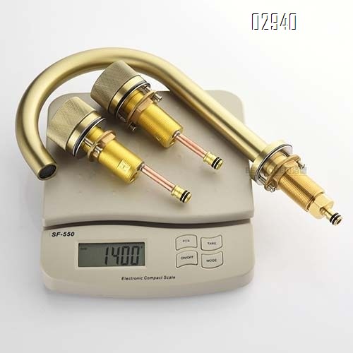 Three-hole set of all-Brass European style basin faucets separate cold and hot water faucets for bathroom vanity wash basin