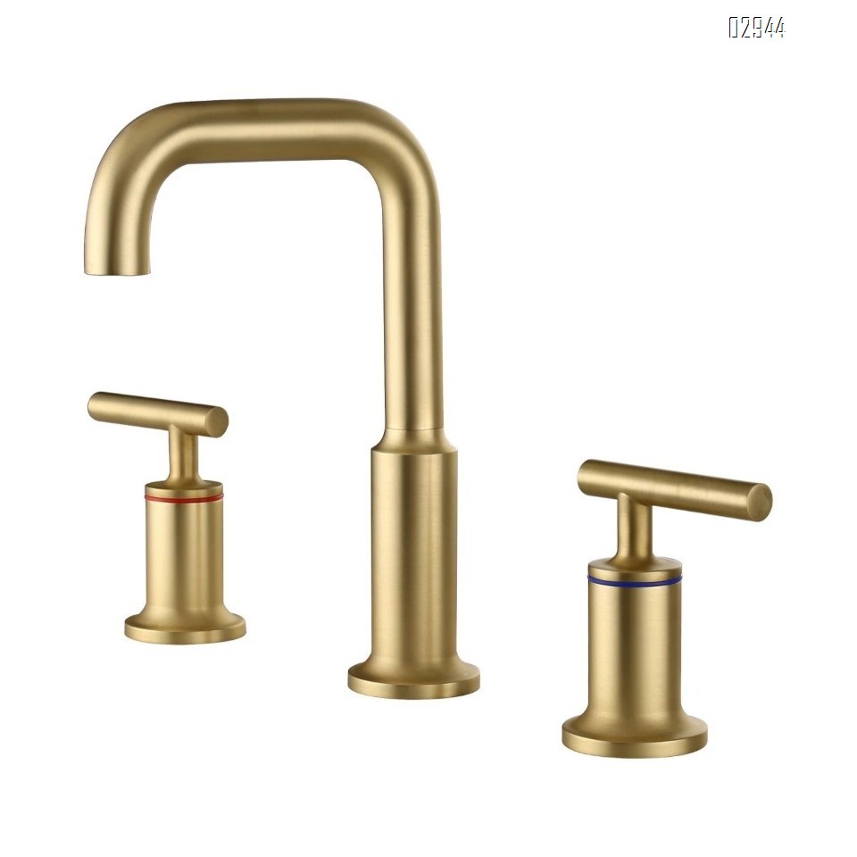 European Brass three-hole basin split-type double-handle cold and hot bathroom cabinet wash basin faucet