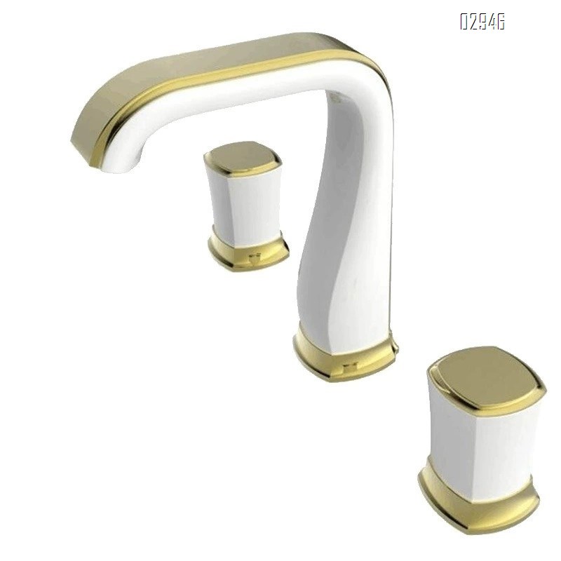 High-end split Separate basin faucet double handle double control countertop faucet zirconium rose gold black faucet