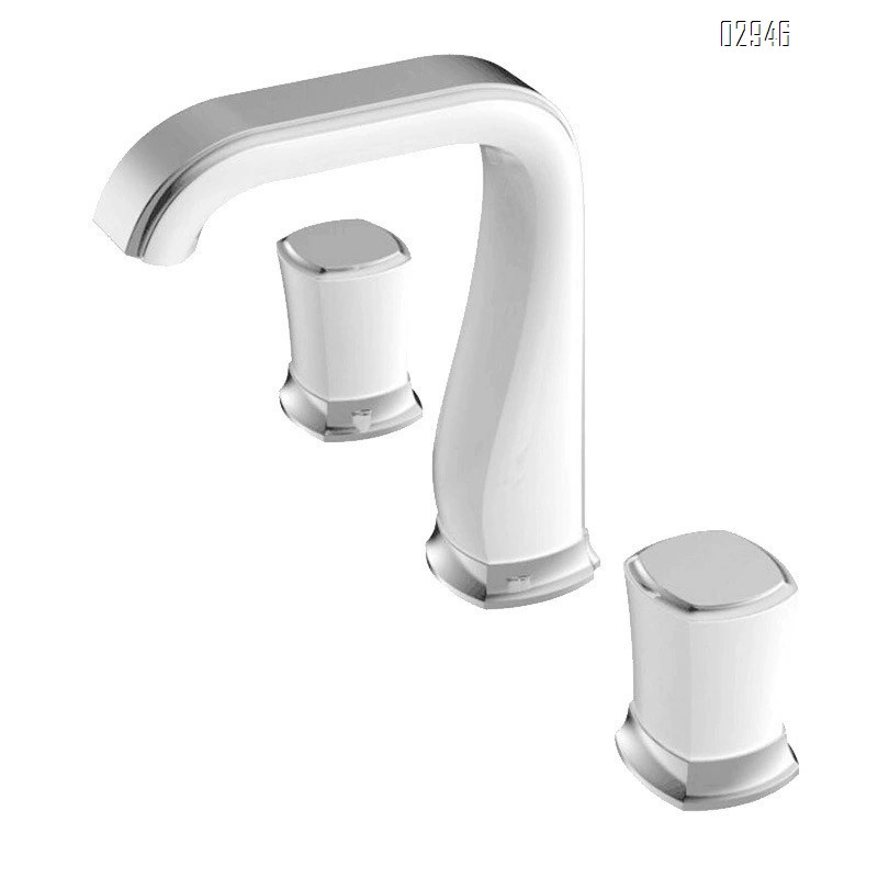 High-end split Separate basin faucet double handle double control countertop faucet zirconium rose gold black faucet