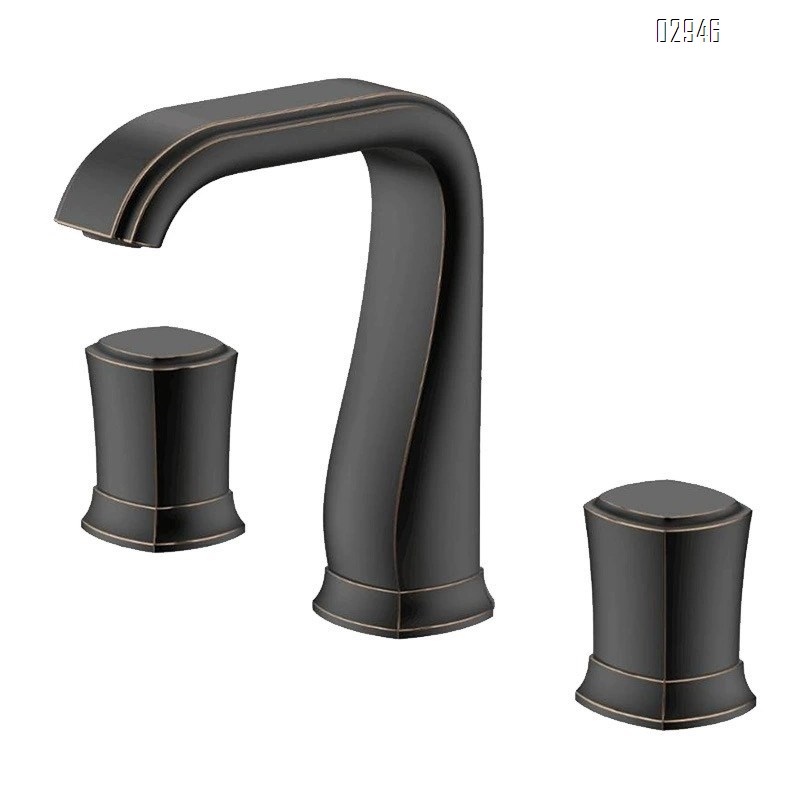 High-end split Separate basin faucet double handle double control countertop faucet zirconium rose gold black faucet