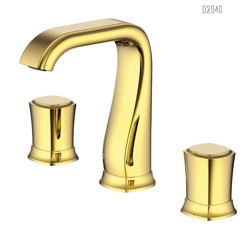 High-end split Separate basin faucet double handle double control countertop faucet zirconium rose gold black faucet