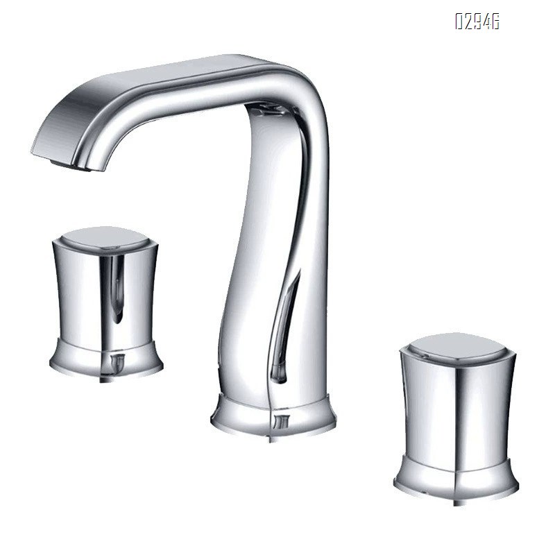 High-end split Separate basin faucet double handle double control countertop faucet zirconium rose gold black faucet