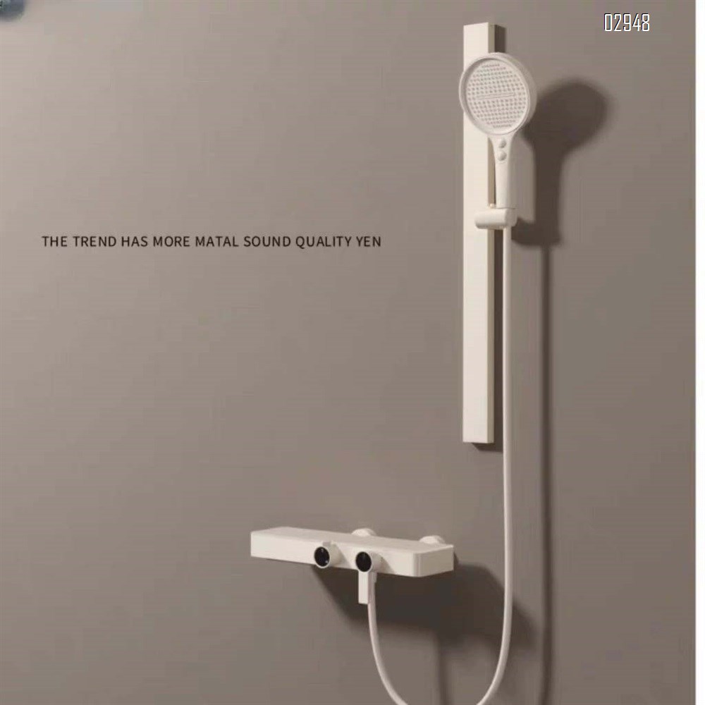 Home use gunmetal gray three-level shower head set hotel style all Brass shower set bathroom rain shower pressure head