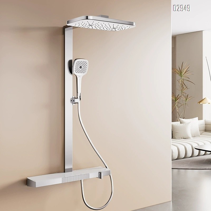 Shower Head with High Pressure Spray Nozzle Full Brass Cold and Hot Home Use Gun Grey Faucet Bathroom Sink Shower