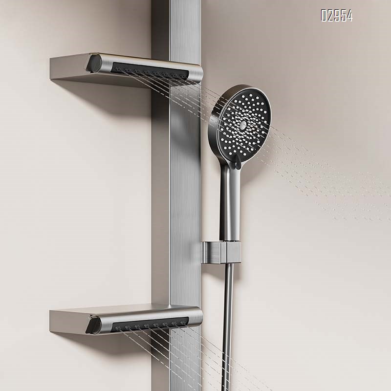 Home use shower set with all-Brass temperature control Cold and hot water shower head  accessories