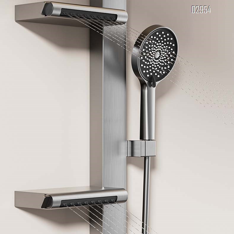 Home use shower set with all-Brass temperature control Cold and hot water shower head  accessories