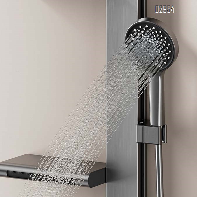 Home use shower set with all-Brass temperature control Cold and hot water shower head  accessories