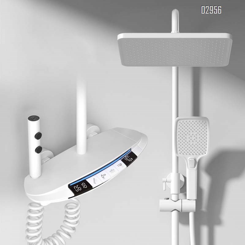 Smart shower spray gun gray shower spray set temperature control shower spray set digital multifunctional