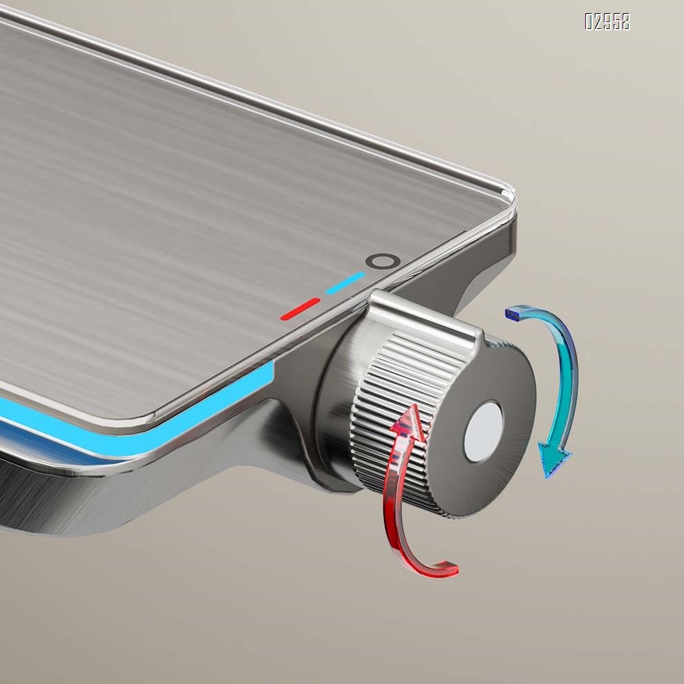 themostatic Constant temperature shower head set with gun gray smart digital display pressure atmosphere light white full copper shower head