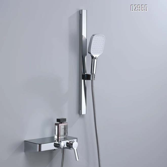 Brass Simple shower headless spray wall-mounted Bathroom Bath Faucets hotel guesthouse bathroom shower set
