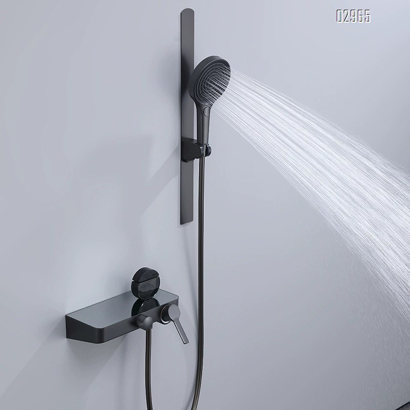 Brass Simple shower headless spray wall-mounted Bathroom Bath Faucets hotel guesthouse bathroom shower set