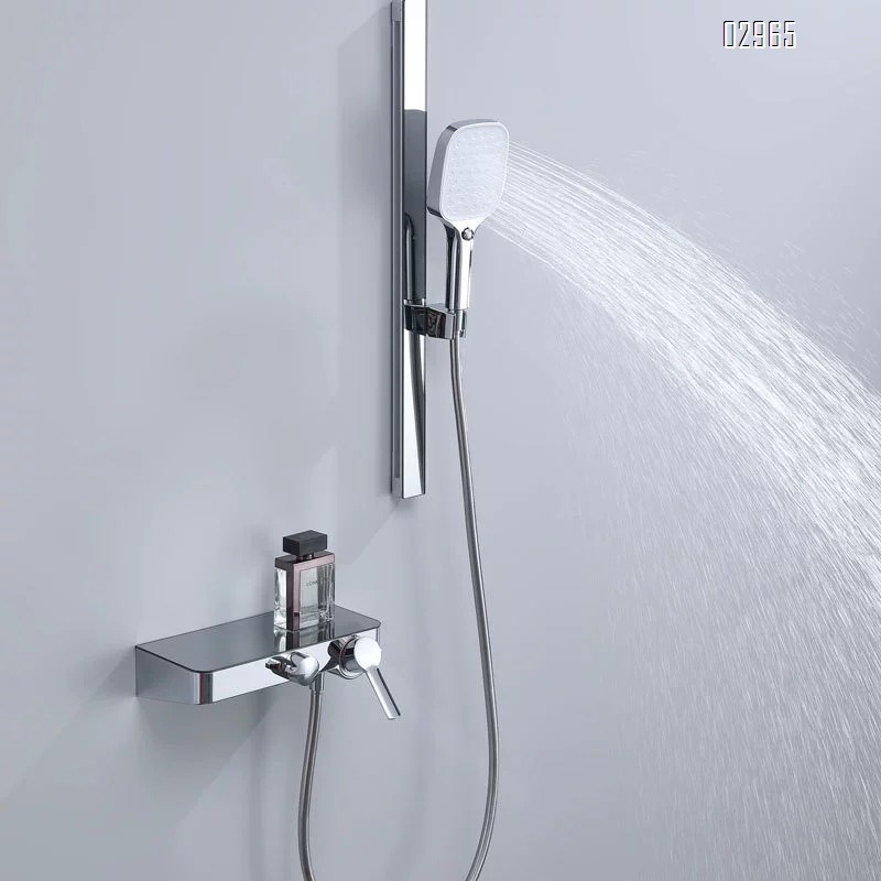 Brass Simple shower headless spray wall-mounted Bathroom Bath Faucets hotel guesthouse bathroom shower set