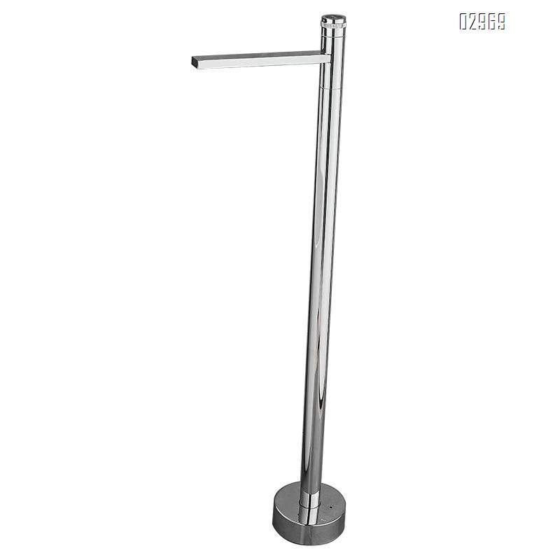 Bathtub shower faucet floor-mounted exposed constant temperature electric cold and hot mixing valve three-way plus shower head