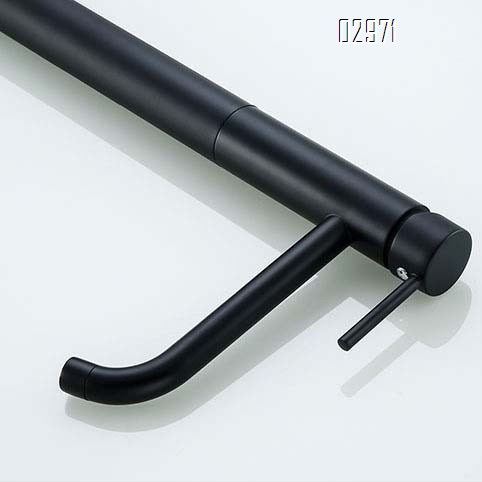 Black column basin faucet brass cold and hot floor basin bathtub faucet