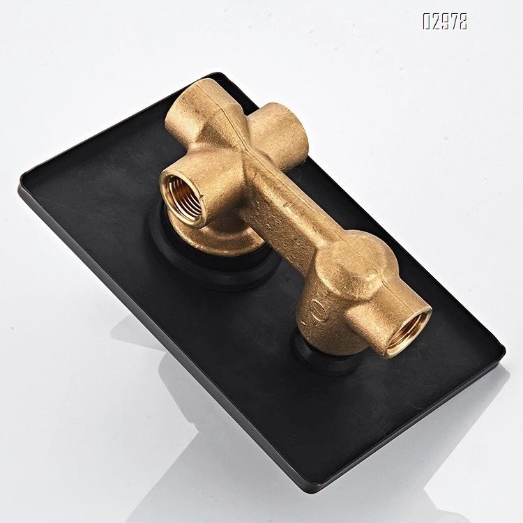 European style antique black patina wall-mounted recessed concealed shower set shower cold and hot water faucet