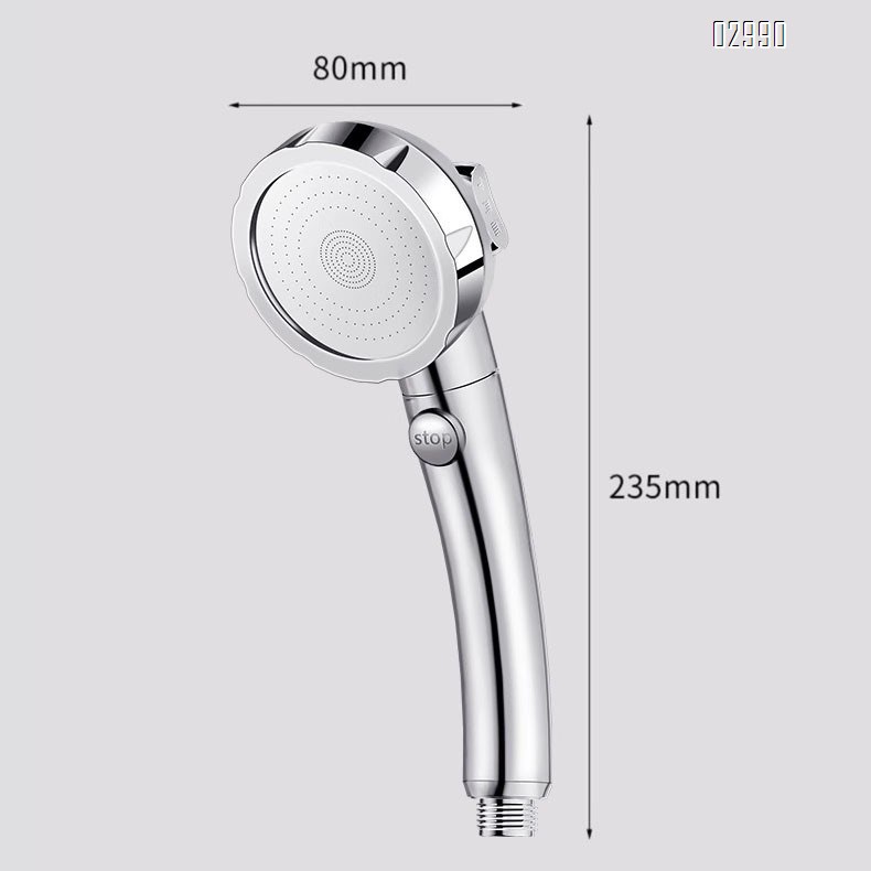 High Pressure 3-Mode Adjustable  Handheld Shower Head with ON/OFF Switch for Pets RV Home Camper Travel Trailer (Sliver)
