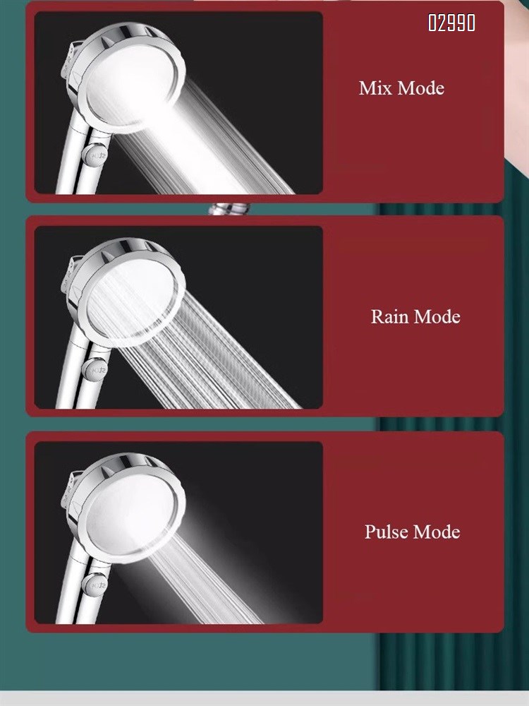 High Pressure 3-Mode Adjustable  Handheld Shower Head with ON/OFF Switch for Pets RV Home Camper Travel Trailer (Sliver)