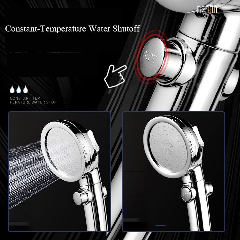High Pressure 3-Mode Adjustable  Handheld Shower Head with ON/OFF Switch for Pets RV Home Camper Travel Trailer (Sliver)