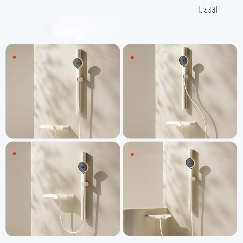 Wall-mounted separate simple storage shower faucet set minimalist bathtub home hotel bathroom cold and hot Brass