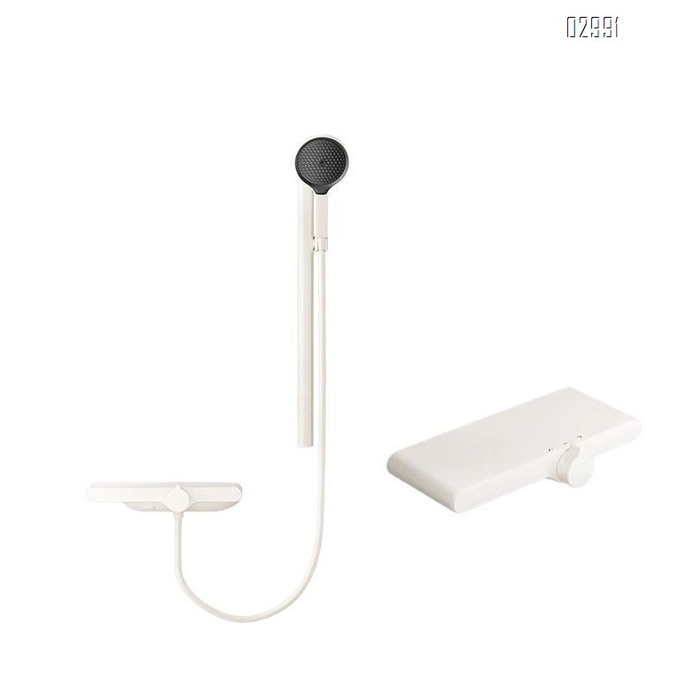 Wall-mounted separate simple storage shower faucet set minimalist bathtub home hotel bathroom cold and hot Brass