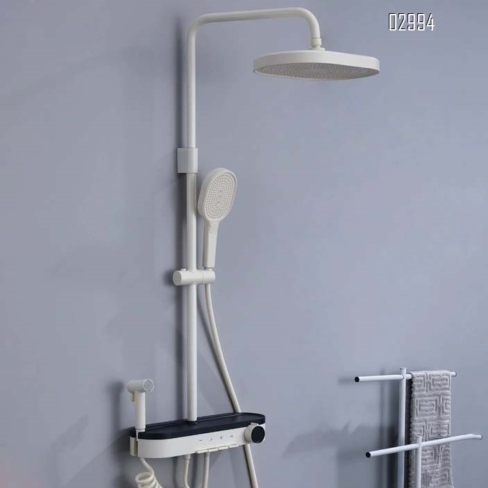 Brass Shower Head Sink Accessories Platform Cold Hot Water Pressure Four Function Piano Key Home Bathroom Shower Device