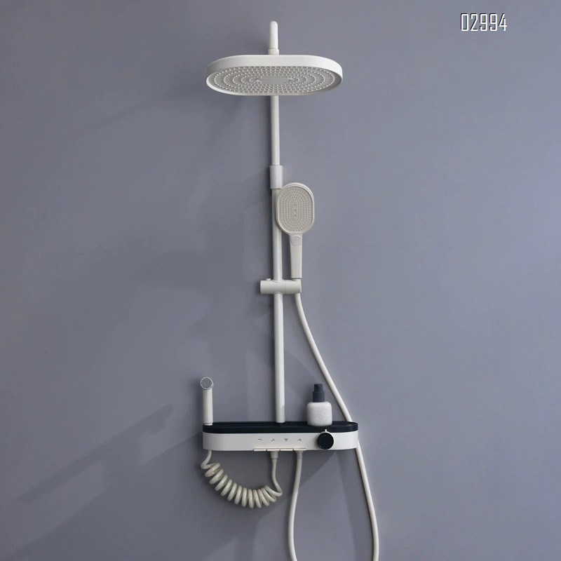 Brass Shower Head Sink Accessories Platform Cold Hot Water Pressure Four Function Piano Key Home Bathroom Shower Device