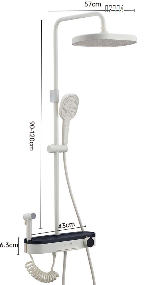 Brass Shower Head Sink Accessories Platform Cold Hot Water Pressure Four Function Piano Key Home Bathroom Shower Device