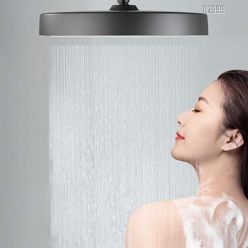 Smart shower head set German full Brass bathroom home wall-mounted digital display atmosphere light pressure spray head