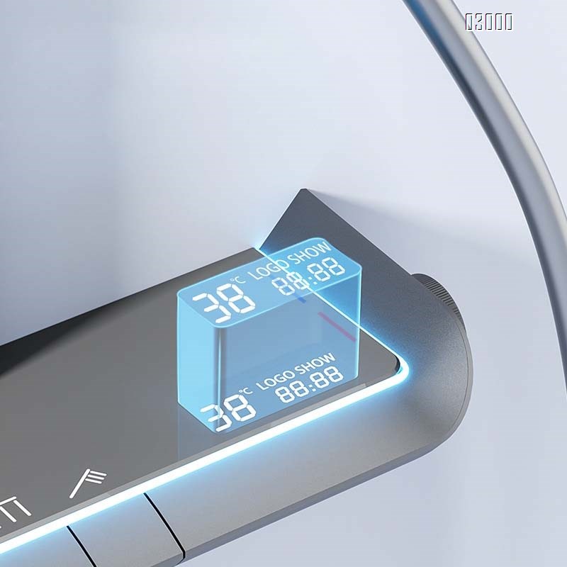 High-quality full Brass constant temperature no-top spray separate digital display shower set for home bathroom pressure increase shower set