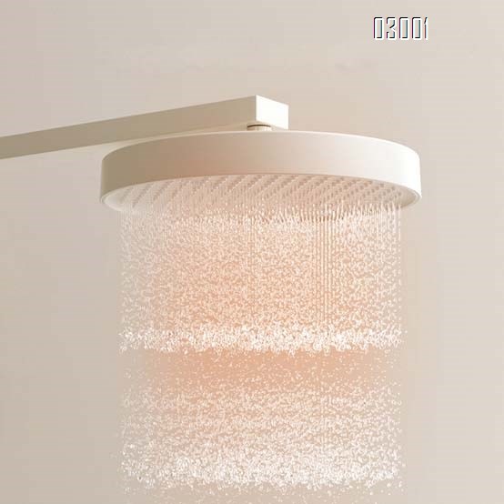 High-quality all-Brass cream style constant temperature cold and hot shower set 3D hydraulic massage home bathroom shower gun gray