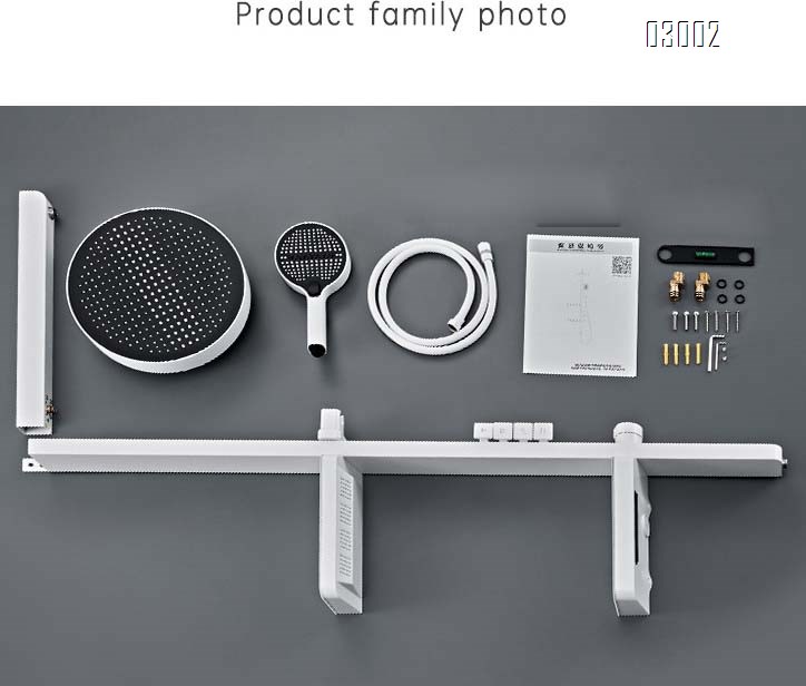 Full Brass double-layer storage rack gunmetal gray ladder piano key shower set home double-layer waterfall with independent control