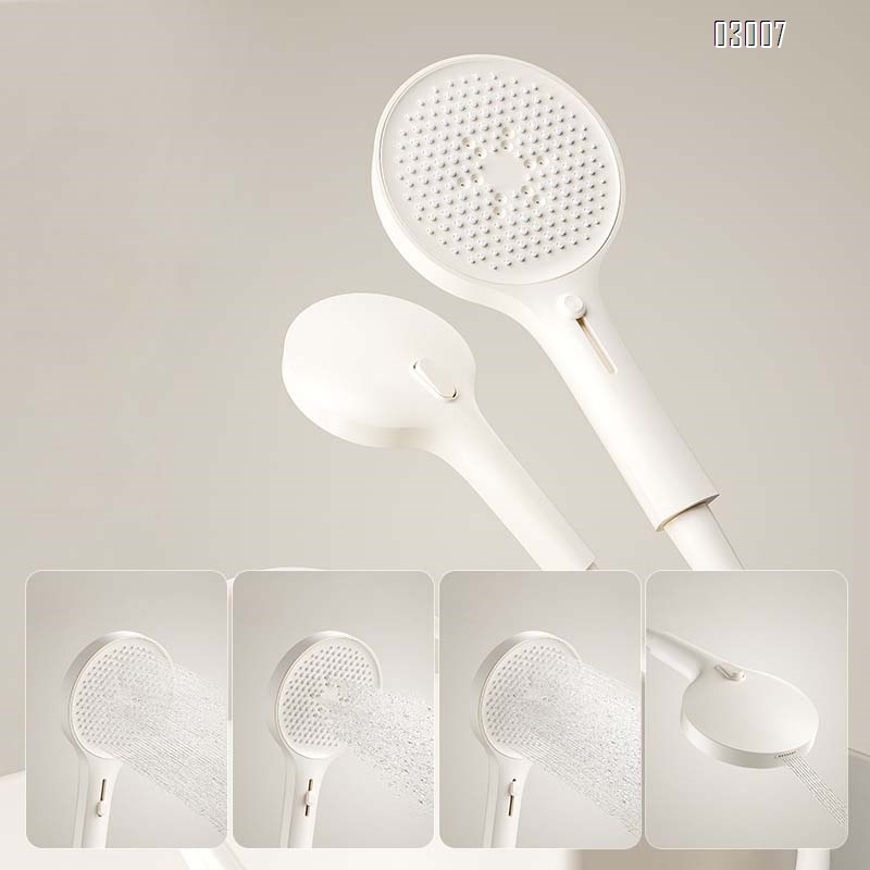 Full Brass cream white gun smoke shower set with smart temperature control and display SPA back spray shower faucet