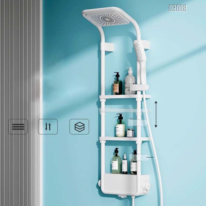 German quality original Brass shower faucet set with temperature display and dechlorination function massage back spray