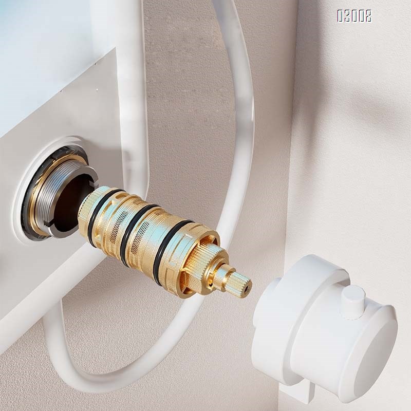 German quality original Brass shower faucet set with temperature display and dechlorination function massage back spray