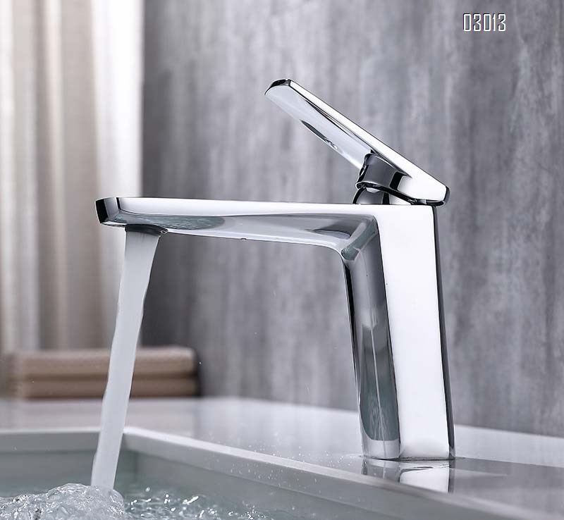 Brass faucet for wash basin Italian style Simple design For home use Cold and hot water Hand wash basin faucets  Brushed