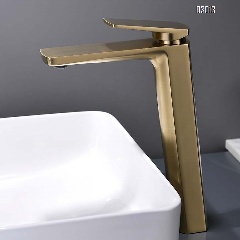 Brass faucet for wash basin Italian style Simple design For home use Cold and hot water Hand wash basin faucets  Brushed