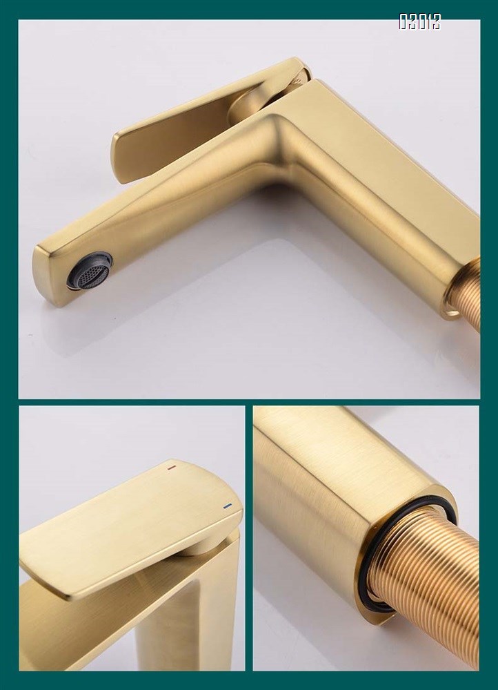 Brass faucet for wash basin Italian style Simple design For home use Cold and hot water Hand wash basin faucets  Brushed