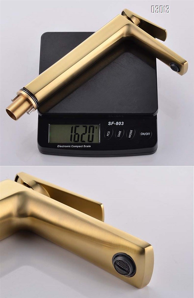 Brass faucet for wash basin Italian style Simple design For home use Cold and hot water Hand wash basin faucets  Brushed