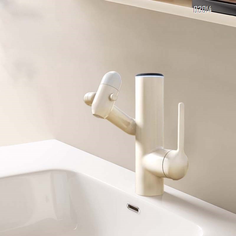 Oxygenated Bubble Water Spray Brass Faucet Cactus Multi-functional Wash Basin Fortune Cat Faucet Hot and Cold Dopamine