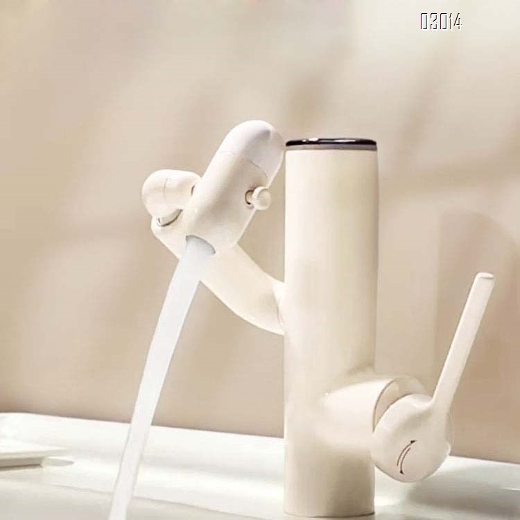 Oxygenated Bubble Water Spray Brass Faucet Cactus Multi-functional Wash Basin Fortune Cat Faucet Hot and Cold Dopamine