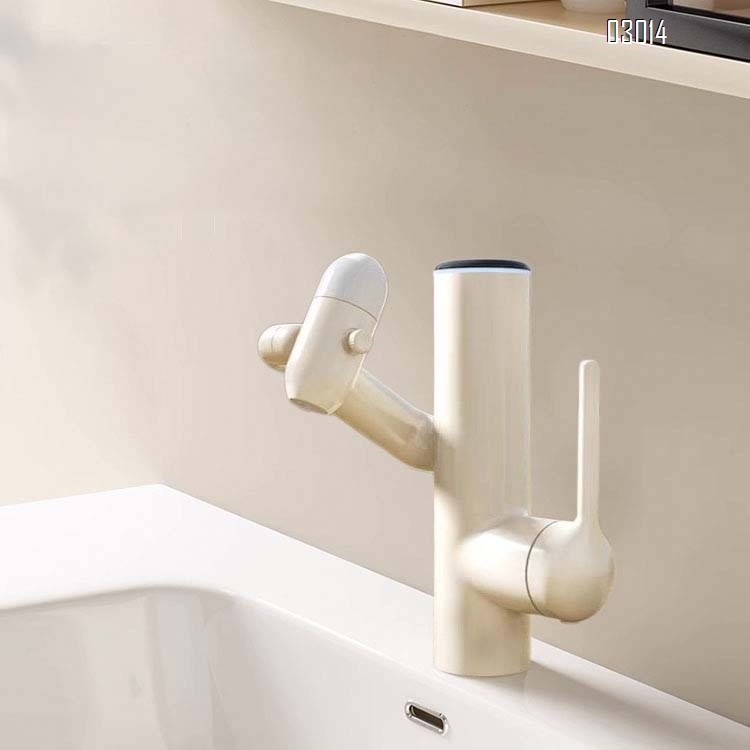 Oxygenated Bubble Water Spray Brass Faucet Cactus Multi-functional Wash Basin Fortune Cat Faucet Hot and Cold Dopamine