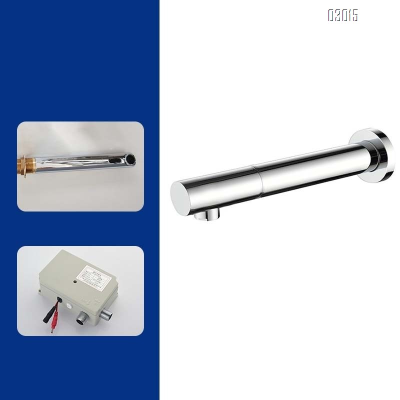 Brass One Font Sensor Faucet Infrared Smart Basin Tap Commercial Engineering Wall-mounted Touchless Faucet