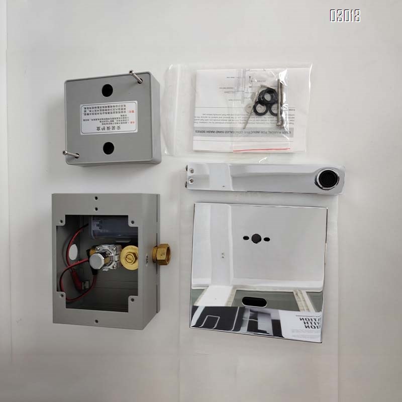 Touchless faucets  basin smart type refined Brass recessed type side panel wall outlet Sensor Bathroom sink Faucets