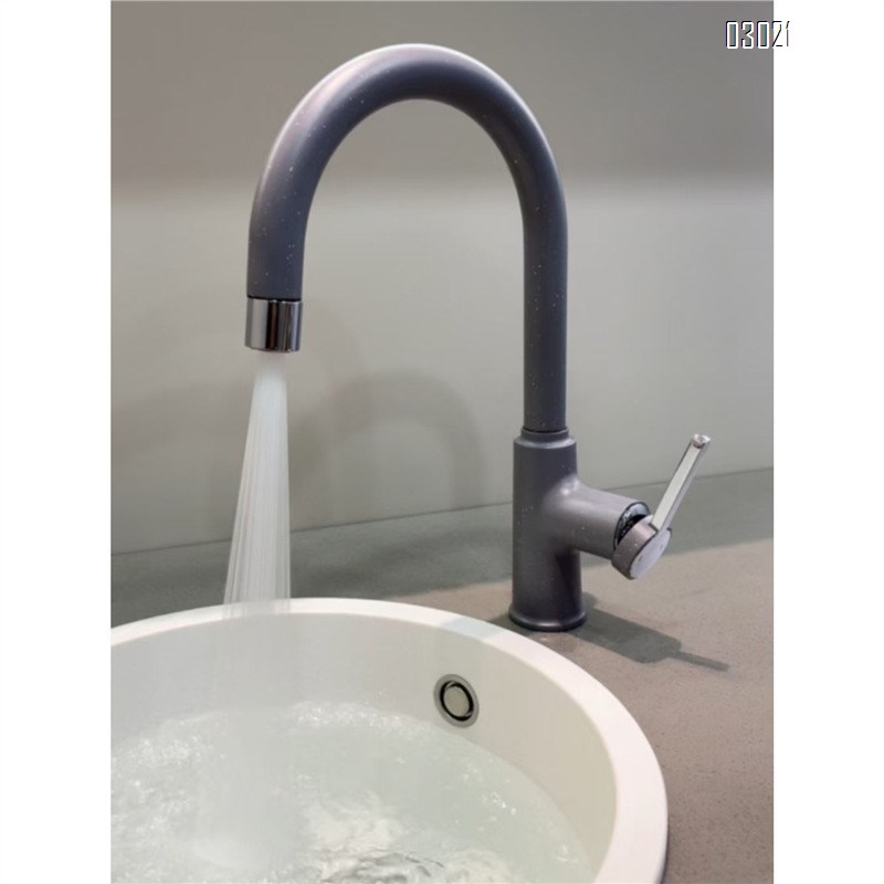 creative green pull-down and retractable faucet with cold and hot water for bathroom with high under-counter and above-counter wash basin